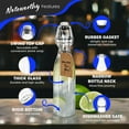 thumbnail image 2 of Nevlers 12 oz Round Swing Top Glass Bottles (Pack of 12) | Includes Funnel, Brush, Tags, Shrink Wrap and Marker, 2 of 7