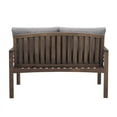 thumbnail image 3 of Walker Edison Lucien Modern Patio Loveseat, Dark Brown, 3 of 7
