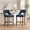 Blue, variant on Set of 2 Modern Upholstered Counter Height Bar Stools with Wing-Back Design and Solid Wood