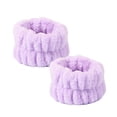 thumbnail image 2 of Bobasndm 4 Pairs Spa Washband Wash Wristbands Coral Velvet Wrist Band for Washing Face Make Up Absorbent Wristband Face Wash Wrist Cuffs for Girls Women, 2 of 9