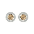 thumbnail image 3 of Clara Pucci 1.24Ct Synthetic Yellow Moissanite Round Cut VVS1 Screw Back Stud 18k Solid hypoallergenic Gold Designer Earrings For April, 3 of 7