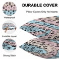thumbnail image 4 of Waterproof Throw Pillow Covers Set of 2, 20x12 Inch Pink Blue Paw Print Decorative Pillowcases Outdoor Pillow Slip Cushion Covers Set for Couch Tent Vintage Farmhouse Rustic Wooden Grain, 4 of 7