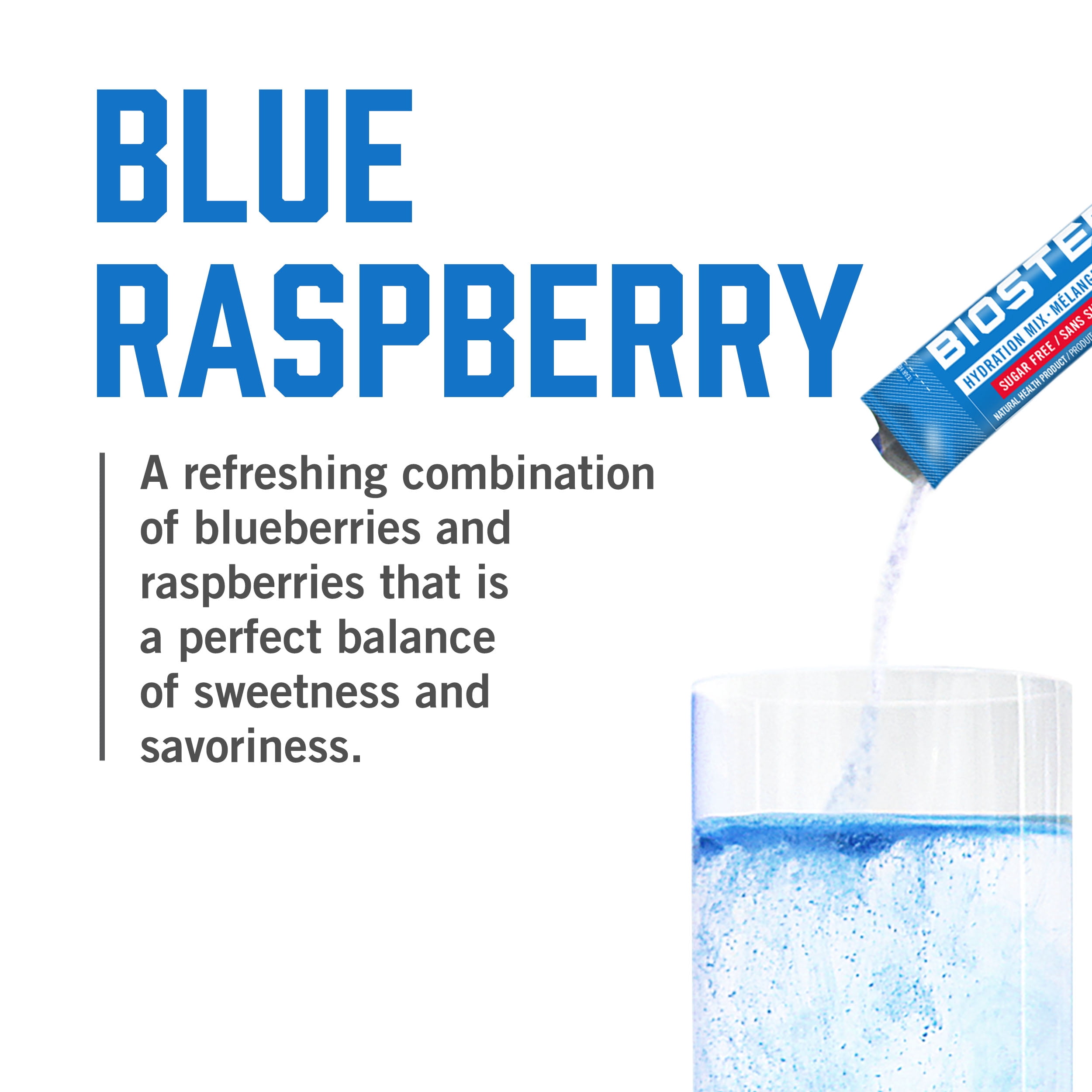 BioSteel Hydration Mix, Sugar-Free with Essential Electrolytes, Blue Raspberry, 7 Single Serving Packets