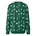 thumbnail image 5 of Quealent Womens Christmas Cardigan Casual Funny Reindeer Button Knit Open Front Cute Sweater for Holiday Party Light Green for Size L, 5 of 6