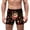 Black, variant on HUPOM Mens Underwear Boxer Briefs Male Thongs Medium waist Elastic Waist Printed Boxer Briefs Red XL