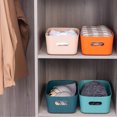 thumbnail image 3 of LCXmlly Storage Organizer Storage Basket Large Capacity Hollow Handle Solid Color Modern Multifunctional Heavy Duty Desktop Makeup Sundries Snack Clothes, 3 of 8