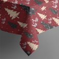 thumbnail image 4 of Red Christmas Tree Pattern Rectangle Tablecloth 60"x102",Waterproof Polyester Rectangle Table Cloth, Wipeable Spillproof Polyester Tablecloth for Dining, Camping, Indoor and Outdoor, 4 of 6