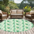 thumbnail image 5 of St. Patrick's Day Washable Area Rug&nbsp;5 ft Shiny Green Yellow Lucky Shamrocks Plant Yellow Soft Round&nbsp;Rugs for Living Room, Non Slip Carpet for Bedroom&nbsp;Entryway Dining Room, 5 of 9