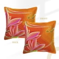 thumbnail image 3 of Bingfone Decorative Pillow Covers 16"X16" Orange Flower Psychedelic Couch Pillow Cases Modern Farmhouse Covers For Couch Sofa Bed, 3 of 9