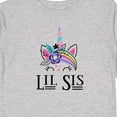 thumbnail image 4 of Inktastic Little Sister Unicorn Lil Sis Girls Long Sleeve Toddler T-Shirt, 4 of 5