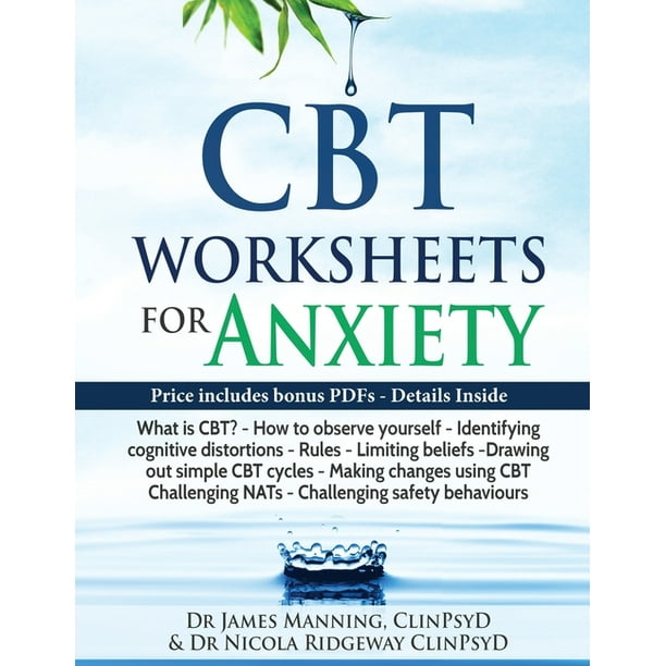 cbt worksheets for anxiety paperback walmart com