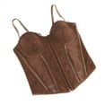 thumbnail image 5 of Lace Corset for Women Mesh Going Out Bustier Top Sleeveless Adjustable Straps Party Crop Tops with Back Hooks, 5 of 8