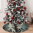 thumbnail image 5 of Lsque Zombie Flower Apocalypse Print Christmas Tree Skirt, Tree Skirt with Ties or Velcro, Perfect for Holiday Decorations, Halloween, and New Year-36", 5 of 7
