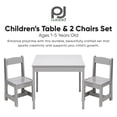 thumbnail image 2 of PJ Wood Children's Table and 2 Chairs Set for Kids Ages 1-5 Years Old, Grey, 2 of 10