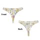 thumbnail image 3 of Balery Wildflower Honeybee Tangas de Algodón para Mujer con Estampado – Ropa Interior Sexy, Transpirable, G-string-4X-Large, 3 of 6