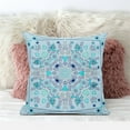 thumbnail image 2 of Amrita Sen Designs  16 x 16 in. Paisley Leaf Geo Broadcloth Indoor & Outdoor Blown & Closed Pillow - Light Blue & Grey, 2 of 3