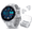 White+White EarBuds, variant on Garmin Forerunner 965 Premium GPS Running and Triathlon Smartwatch with AMOLED Touchscreen Display, Titanium Bezel with Whitestone Silicone Band with Wearable4U Black EarBuds Bundle