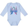 thumbnail image 3 of Inktastic Thyroid Cancer Awareness with Butterfly Ribbon Words Boys or Girls Long Sleeve Baby Bodysuit, 3 of 5