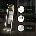 thumbnail image 5 of GIANNA 60"x16" LED Arched Full Length Mirror with Aluminum Frame and Polished Glass for Bedroom, 5 of 6