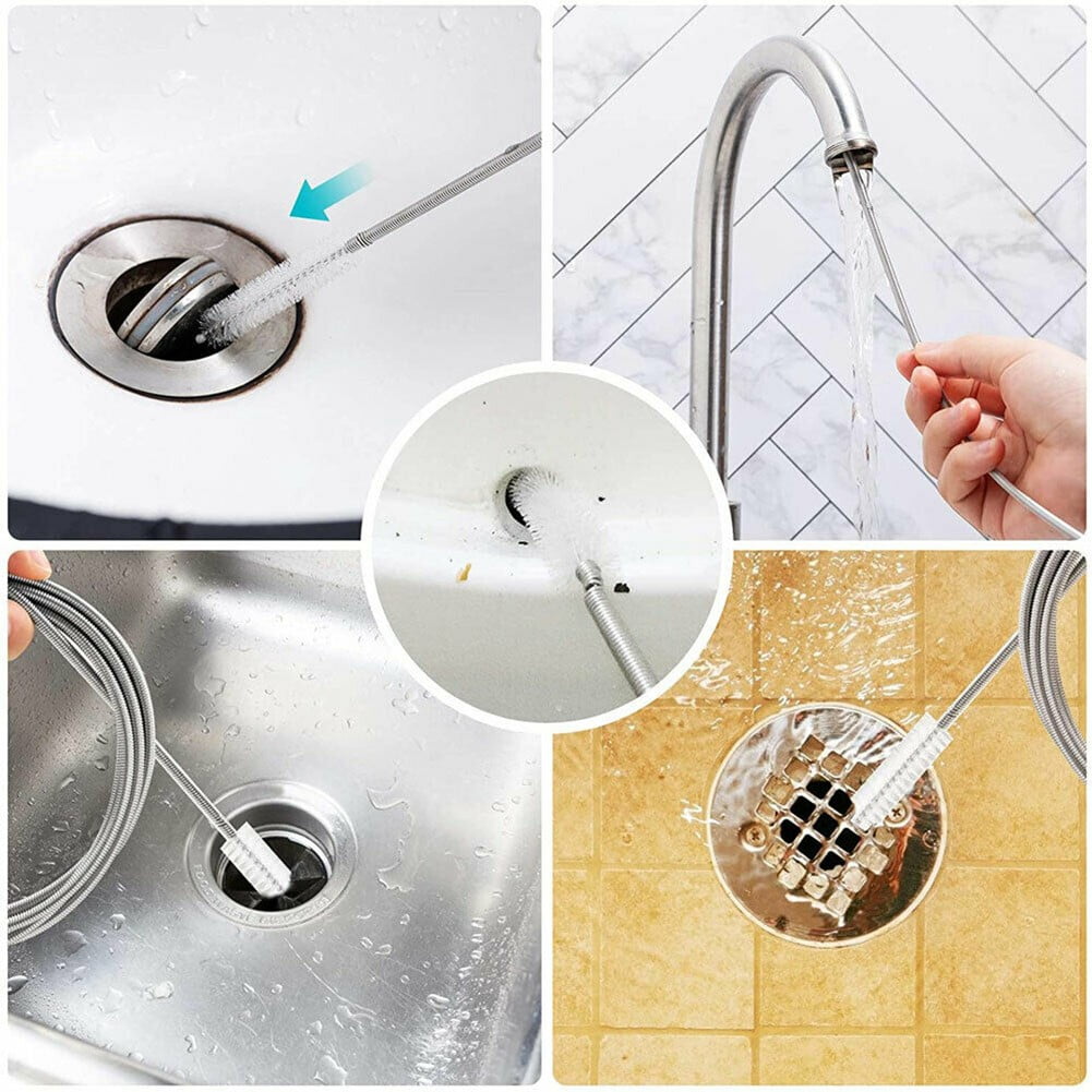 1pc 39 Inch 60 Inch Long Pipe Cleaner Flexible Tube Cleaning Brush Fridge  Cleaning Tool Stainless Steel Kitchen Drain Tube Cleaning Brushes Sink  Fridge Skinny Pipe Drain Dredge Cleaning Tool - Tools