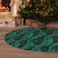thumbnail image 6 of Lsque Mint Bird Feathers Print Christmas Tree Skirt, Tree Skirt with Ties or Velcro, Perfect for Holiday Decorations, Halloween, and New Year-36", 6 of 7