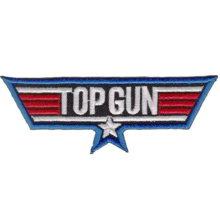 Top Gun Movie Logo 4 Inches Wide Embroidered Iron On Patch 