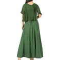 thumbnail image 2 of Sakkas Niam Women's Maxi Capelet Long Dress Celtic Medieval Renaissance Adjustable - Green - L/XLP, 2 of 5