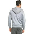 thumbnail image 2 of Men's Heavyweight Fleece Active Casual Cotton Long Sleeve Full-Zip Hoodie, Heather Grey 2XL, 1 Pack, 2 of 4