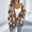 Coffee, variant on LOVZFMLL Cardigan for Women's Contrasting Plaid Blouses Round Neck Pullover Fashionable Sweater Cardigan