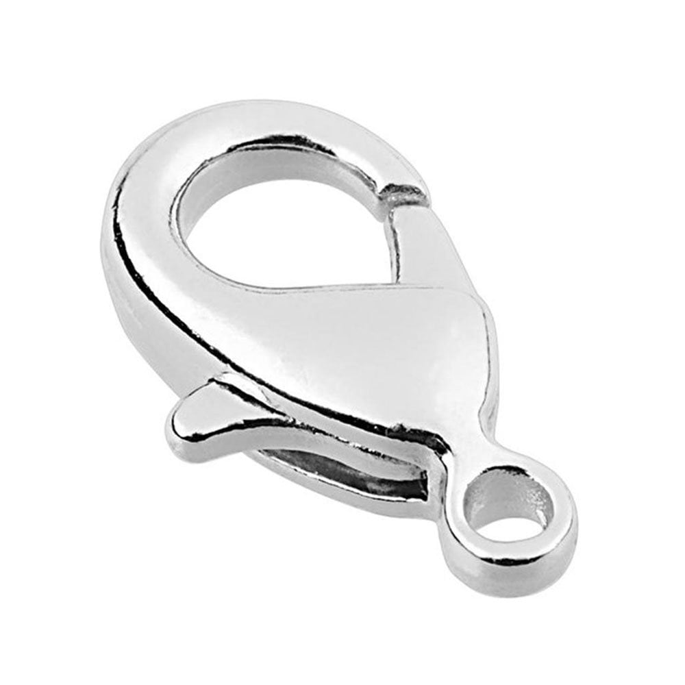 50-Piece Silver Lobster Claw Clasps for 