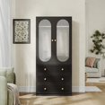 thumbnail image 4 of VoirStar 2 Door Armoire with 3 Drawers Black Freestanding Closet Wardrobe, 4 of 7