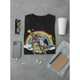 thumbnail image 3 of Unicorn Riding Dinosaur T-Shirt Men -Image by Shutterstock, Male x-Large, 3 of 4