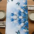 thumbnail image 5 of Table Runners 90 Inches Long Dress Scarves, Blue White Floral Farmhouse Coffee/Dining/Kitchen Table Runner for Living Room, Ombre Tulips Modern Art Spring 13x90 Inch, 5 of 9