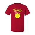 thumbnail image 2 of Wild Bobby, Tennis Mom Cute Bow Ribbon Tennis Ball, Mother's Day, Men Graphic T-Shirt, Red, 3XL, 2 of 3