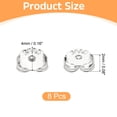 thumbnail image 2 of 8Pcs Earring Backs, 4mm S925 Silver Butterfly Shape Locking Earring Backs Replacements for Studs Posts, Silver, 2 of 6