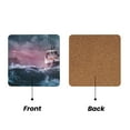 thumbnail image 2 of Xecao Boat Lighthouse Storm Waves for MDF Cork Coaster 4 Pcs,Drink Coasters,Suit for House Warming Gifts New Home ,Coffee Table Decor-Square, 2 of 7