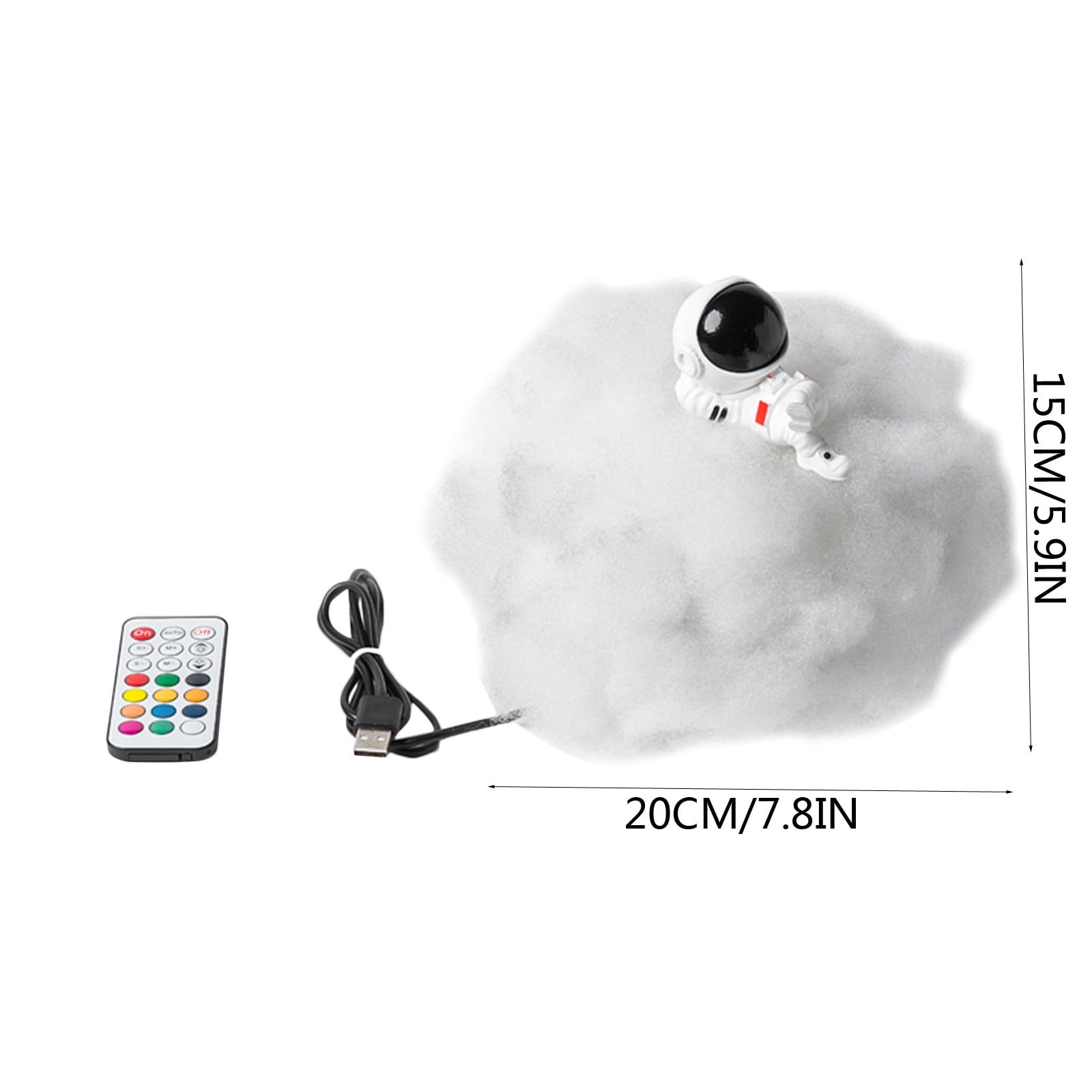 Wovilon Led Colorful Clouds Astronaut Lamp with Rainbow Effect As Children'S Night Light Home Decor