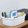 thumbnail image 4 of Cesta de Almacenamiento de PláStico Cajita de Ducha PortáTil Cesta Organizadora de Asas con Asa para BañO, Dormitorio, Cocina Blanco, 4 of 7