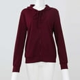 thumbnail image 4 of Manteau à Capuche Décontracté à Manches Longues avec Fermeture Éclair et Cordon de Serrage pour Femmes, 4 of 6
