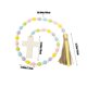 thumbnail image 3 of Guirnalda de cuentas de madera para Pascua, estilo rústico, con cuentas de madera, rosario decorativo con borlas, adorno colgante de pared con cruces para bandeja de varios niveles., 3 of 6