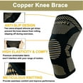 thumbnail image 6 of Copper Knee Braces for Women and Men 2 Pack, Knee Compression Sleeve for Knee Pain, Arthritis,ACL, Meniscus Tear, Joint Pain Relief, Knee Support for Running, Working Out, Fitness, Weightlifting, 6 of 6