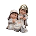 thumbnail image 2 of Estatua del pesebre navideño Figura de la Sagrada Familia Figura del nacimiento de Jesús Adorno blanco, 2 of 9