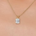 thumbnail image 3 of Gem Stone King 1.50 Cttw IGI Certified Lab Grown Diamond in 14K Yellow Gold Pendant for Women | Emerald Cut | E-F Color | VS1-VS2 Clarity | Gold Necklace for Women | 18 inch Chain, 3 of 7