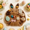 thumbnail image 7 of Wooden Easter Bunny Charcuterie Tray for Serving, Festive Bunny Food Tray for Table, Easter Cooked Food Platter for Family Gathering, Holiday, 7 of 7