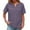 Purple, variant on XUNKUSGA Womens Tops Solid Color Cotton Linenn Going Out Tops Casual Short Sleeve V Neck T-Shirts for Women with Pockets Vintage Vacation Womens Blouses S-2XL Blue
