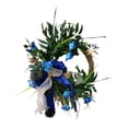 thumbnail image 3 of de flores artificiales azules con lazo con hojas de primavera / verano de 18 pulgadas para la decoración de de, 3 of 9