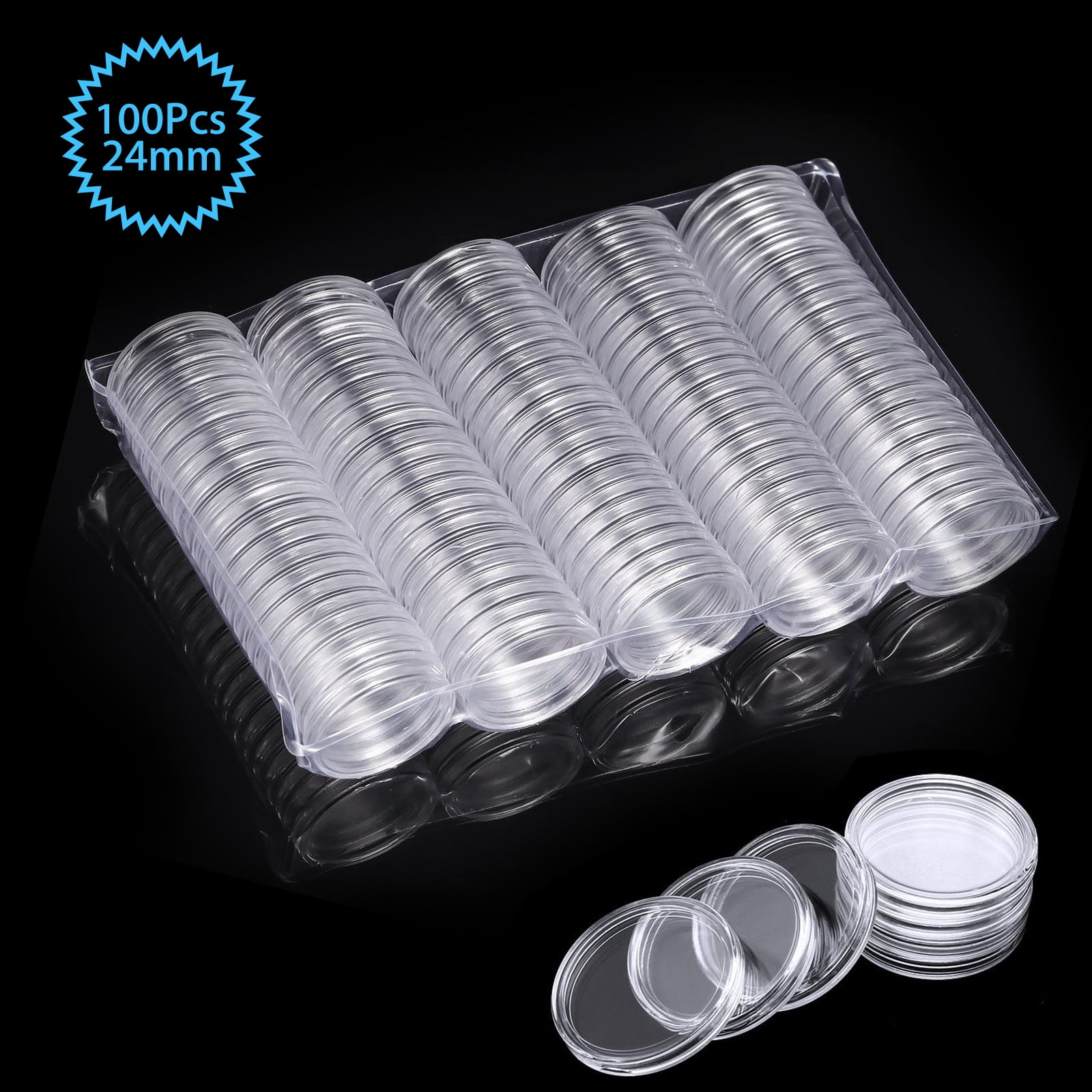xydstay 100pcs Coin Capsules Coin Case/Holder with Storage Organizer Box for Coin Collection 
