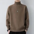 thumbnail image 2 of Suéter de punto para hombre, holgado, de cuello alto, estilo vintage, informal, de moda coreana, de cachemira y manga larga, 2 of 5