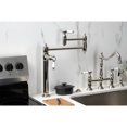 thumbnail image 3 of Kingston Brass KS3706BPL Bel-Air Deck Mount Pot Filler Faucet, Polished Nickel, 3 of 8