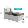 thumbnail image 2 of Glory Furniture Marilla Twin Storage Bed in White, 2 of 2